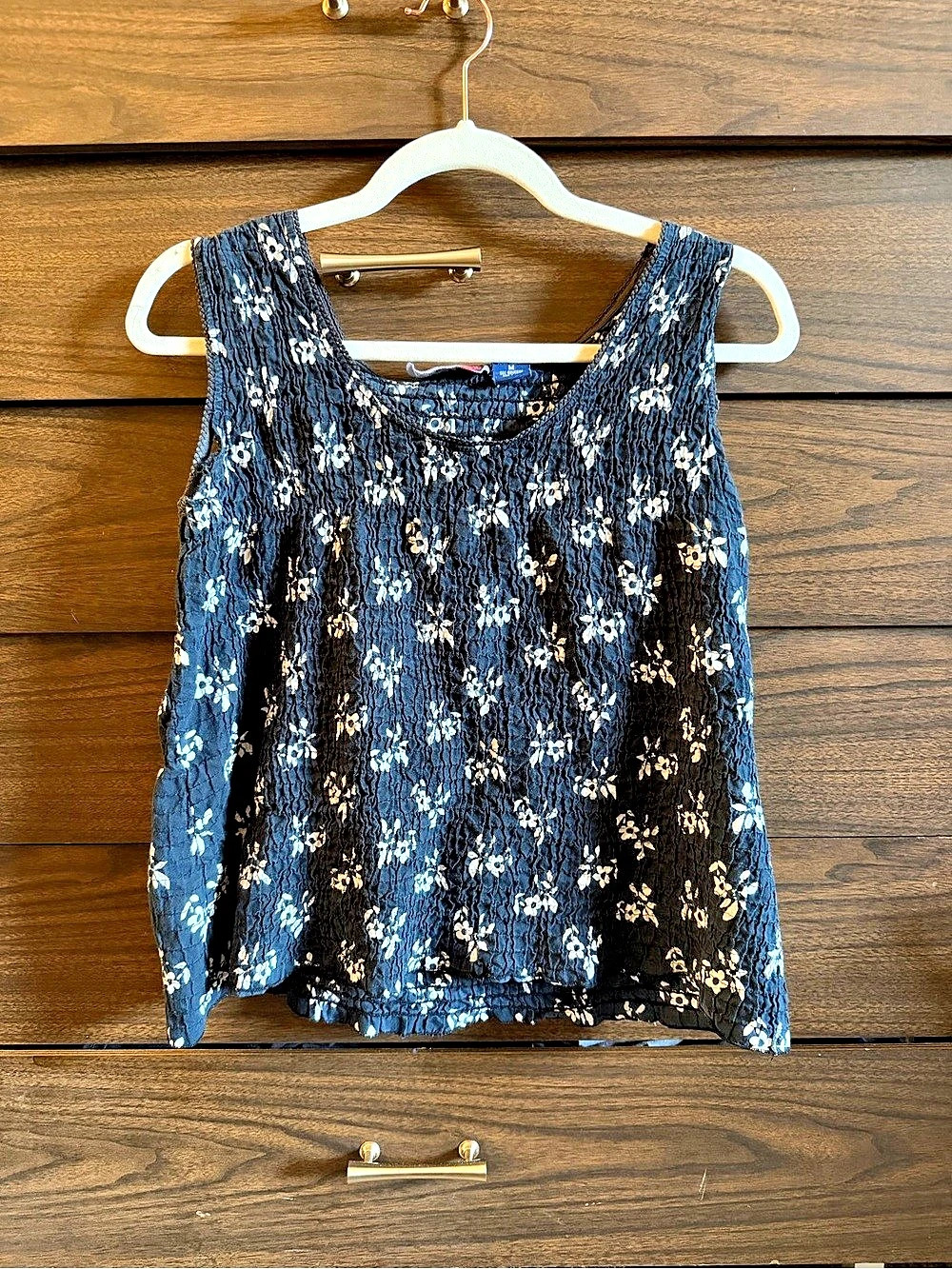 Floral Tank Top in Black
